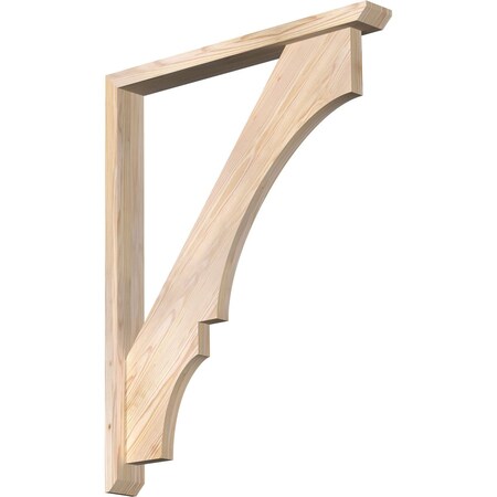 Ekena Millwork Balboa Slat Smooth Bracket w/ Offset Brace, Douglas Fir, 3 1/2"W x 30"D x 38"H BKT0402X30X38BOA06SDF